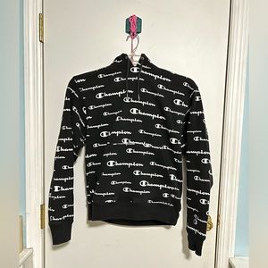 Champion Hoodie Men’s Size S - All over script print.  Very good condition.